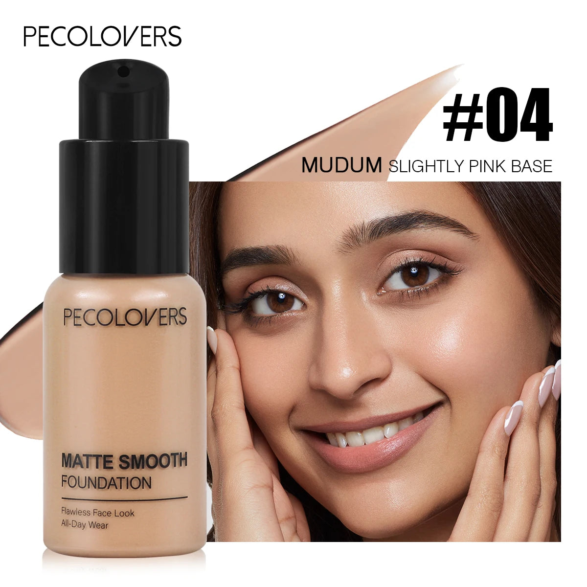1PC Flawless Liquid Foundation - Full Coverage