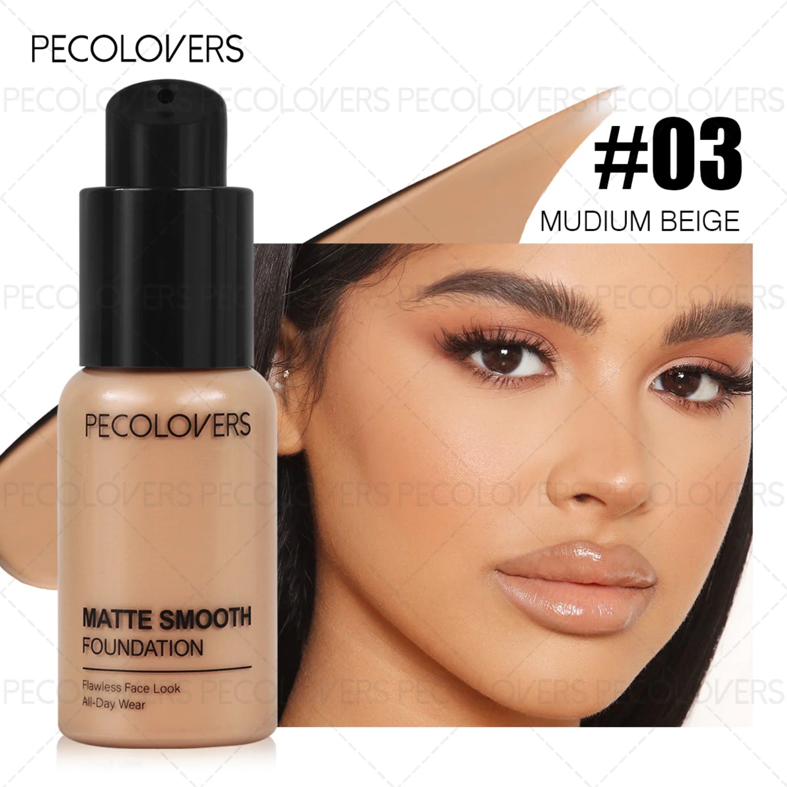 1PC Flawless Liquid Foundation - Full Coverage