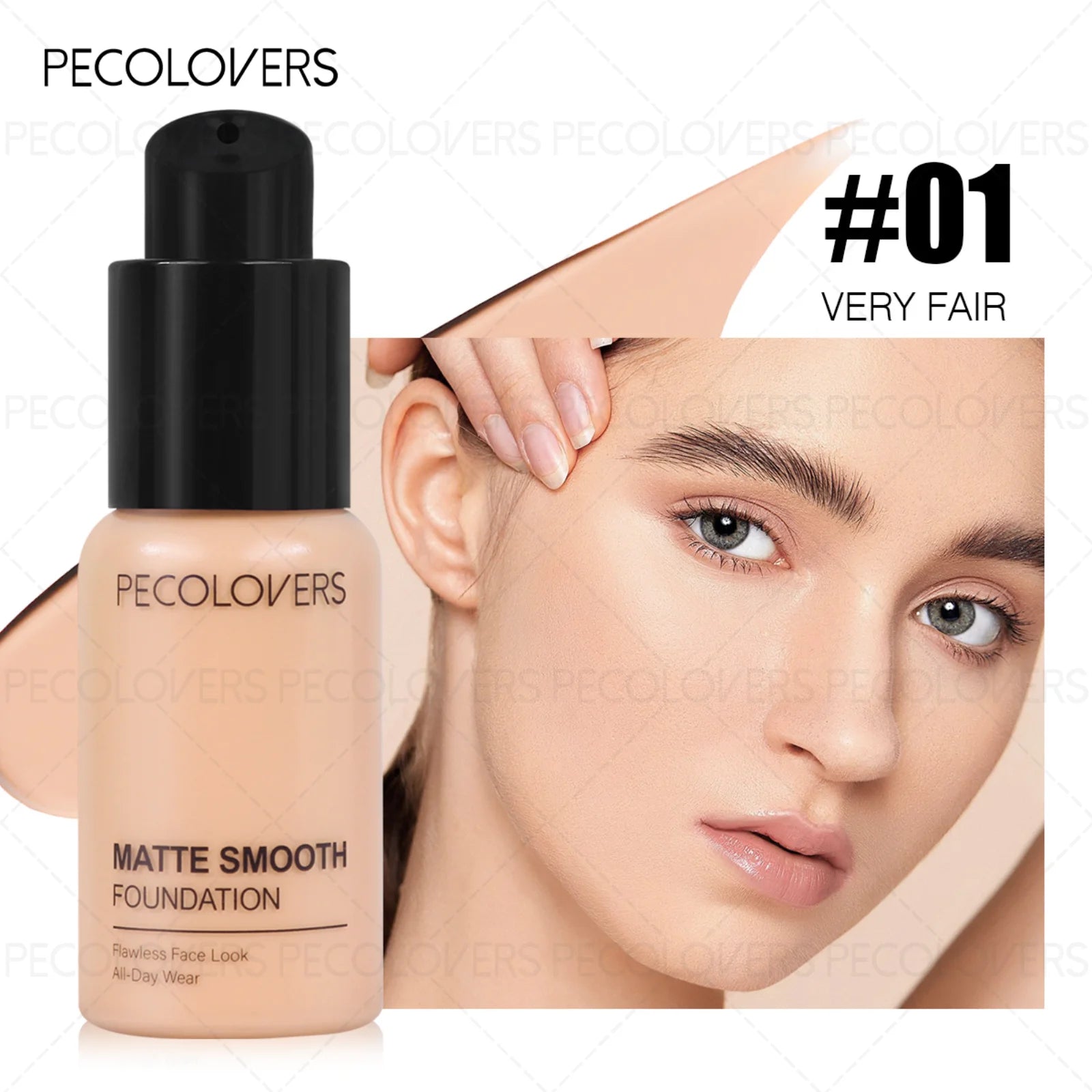 1PC Flawless Liquid Foundation - Full Coverage