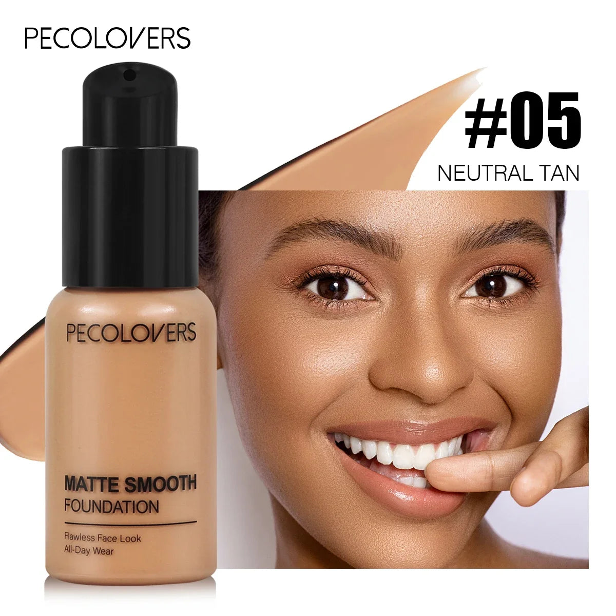 1PC Flawless Liquid Foundation - Full Coverage