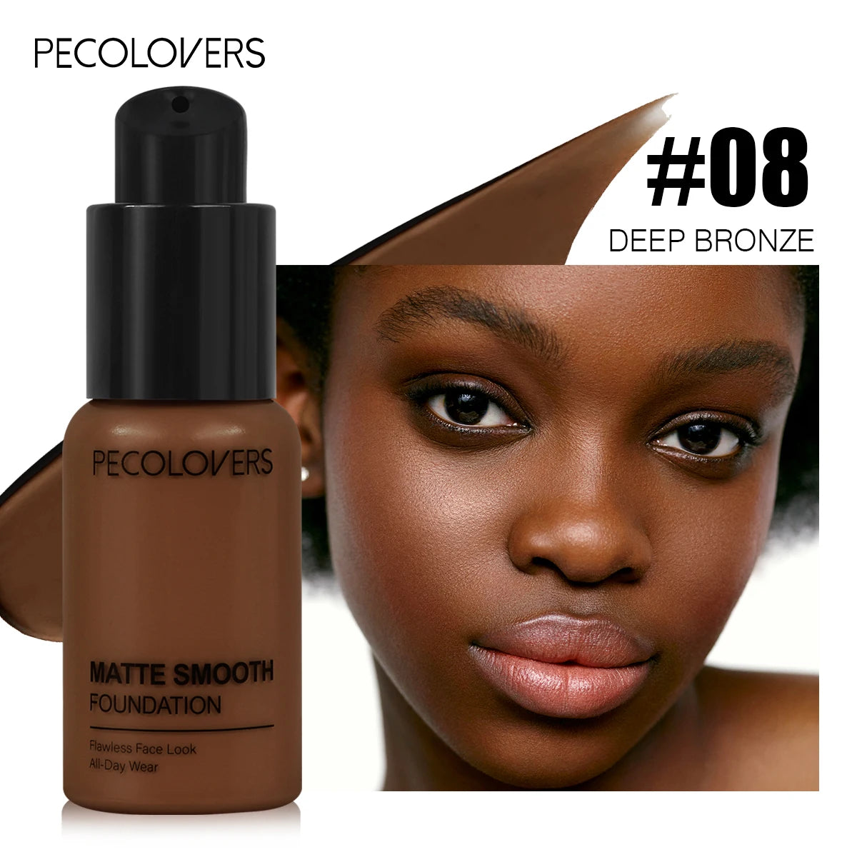 1PC Flawless Liquid Foundation - Full Coverage