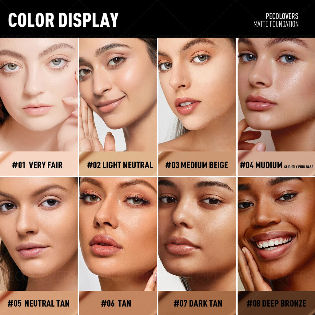 1PC Flawless Liquid Foundation - Full Coverage