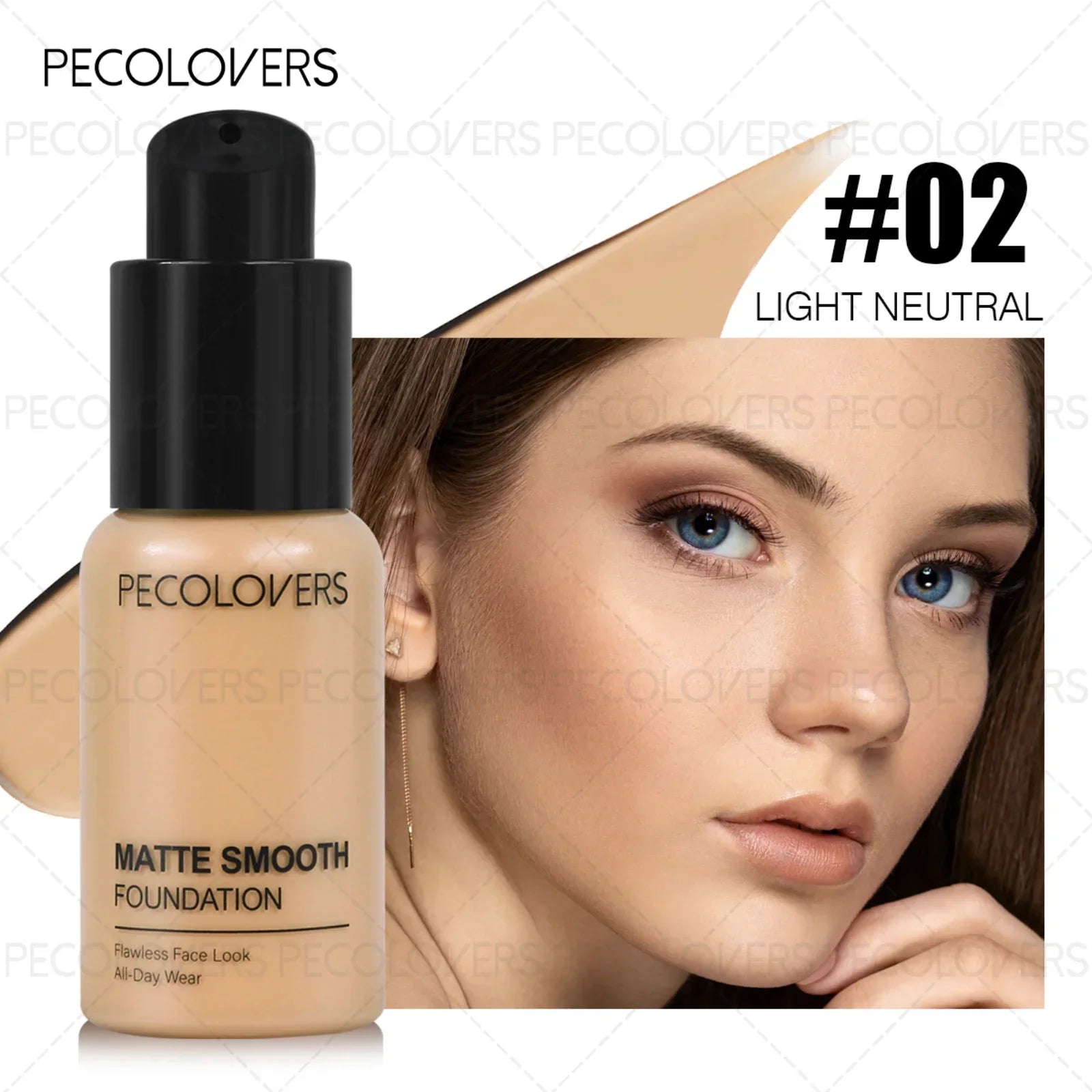 1PC Flawless Liquid Foundation - Full Coverage